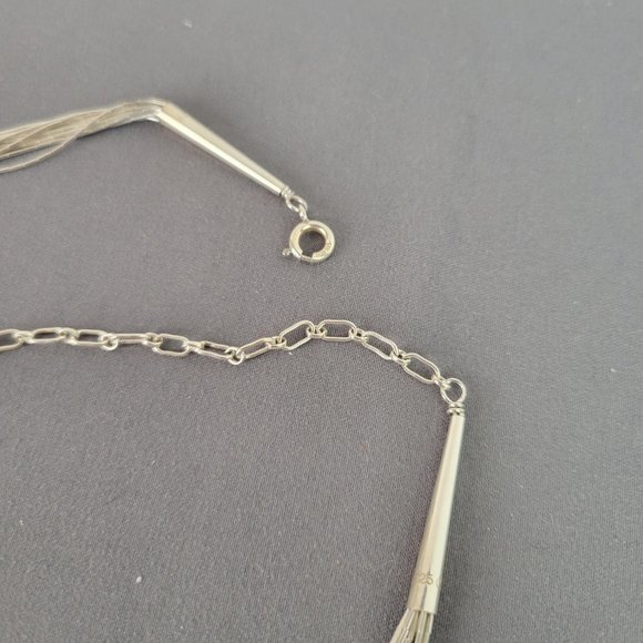 CAROLYN POLLACK 10-Strand Liquid Silver Necklace, Pendant, Earrings & Ri… - Picture 4 of 16